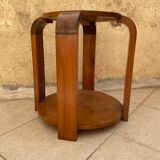 Art Deco pedestal table 1920 in solid wood