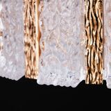 Vintage Kalmar lamp from the 60s, brass and glass