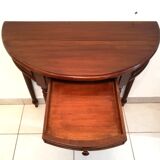 Console demi-lune en merisier