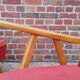 Pair of czechoslovak armchairs red compass feet annee 60