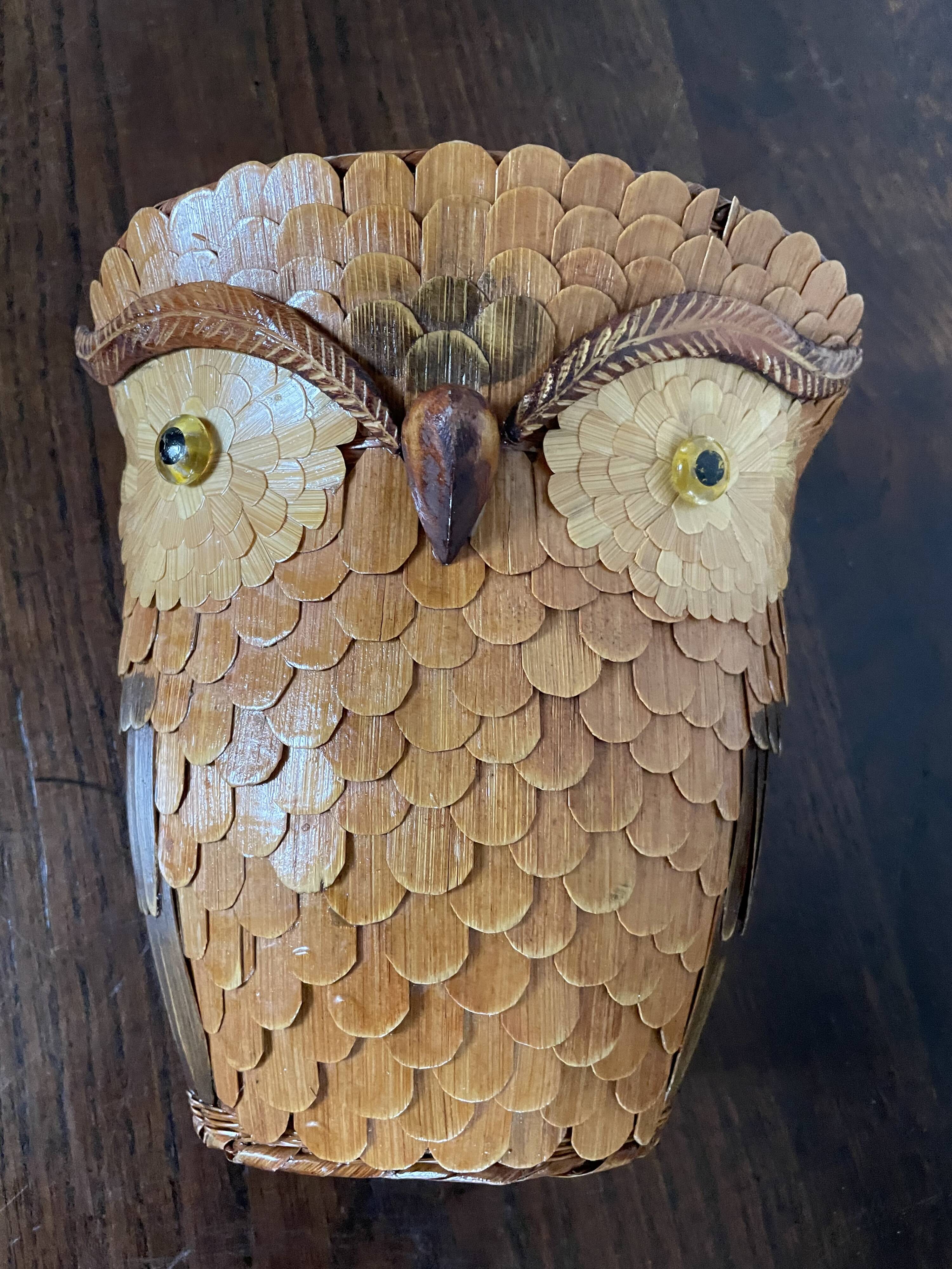 Bamboo owl basket