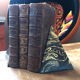 Marbled pyramids art deco bookends