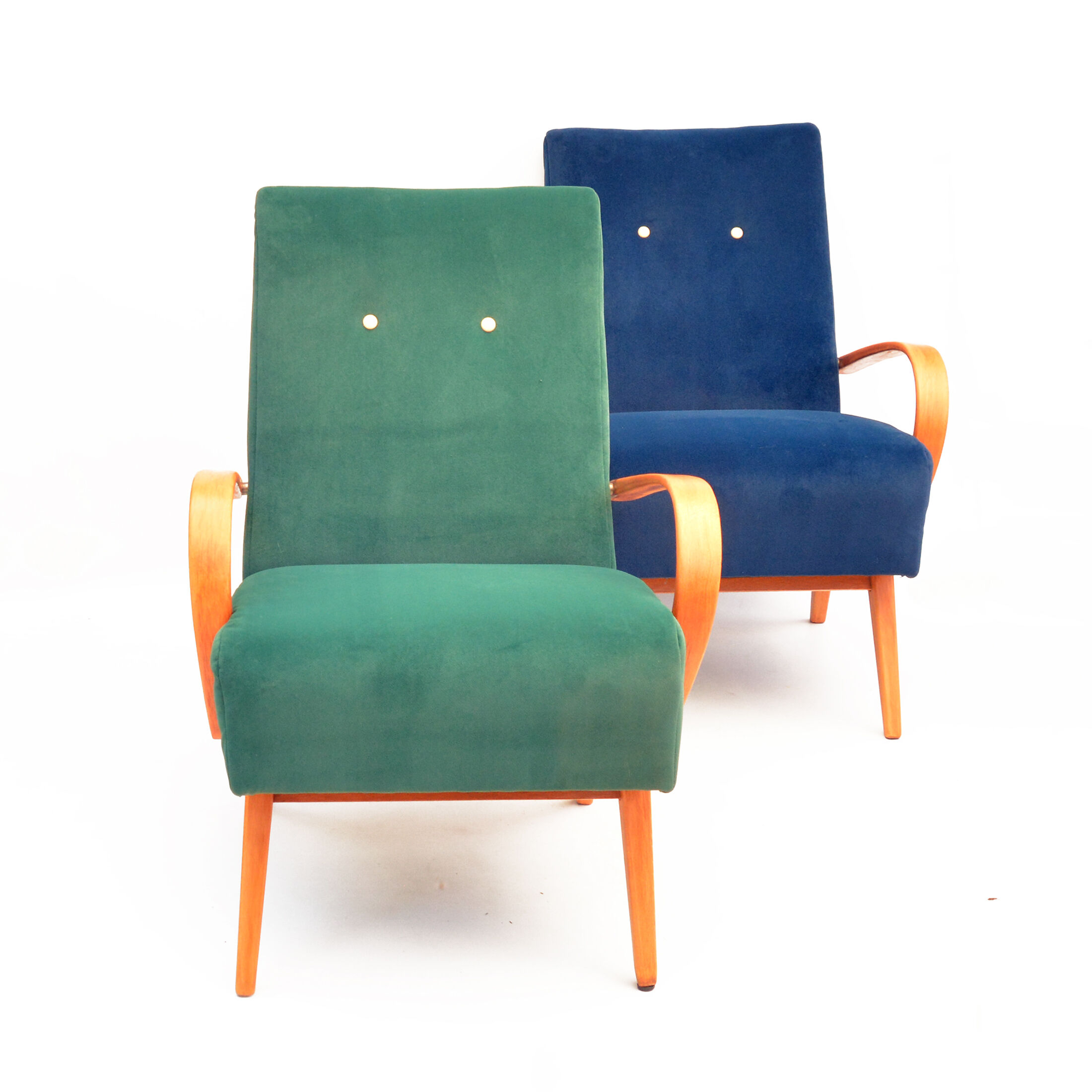 Pair of armchairs, designed by J. Smídek TON, Czechoslovakia, 1960s