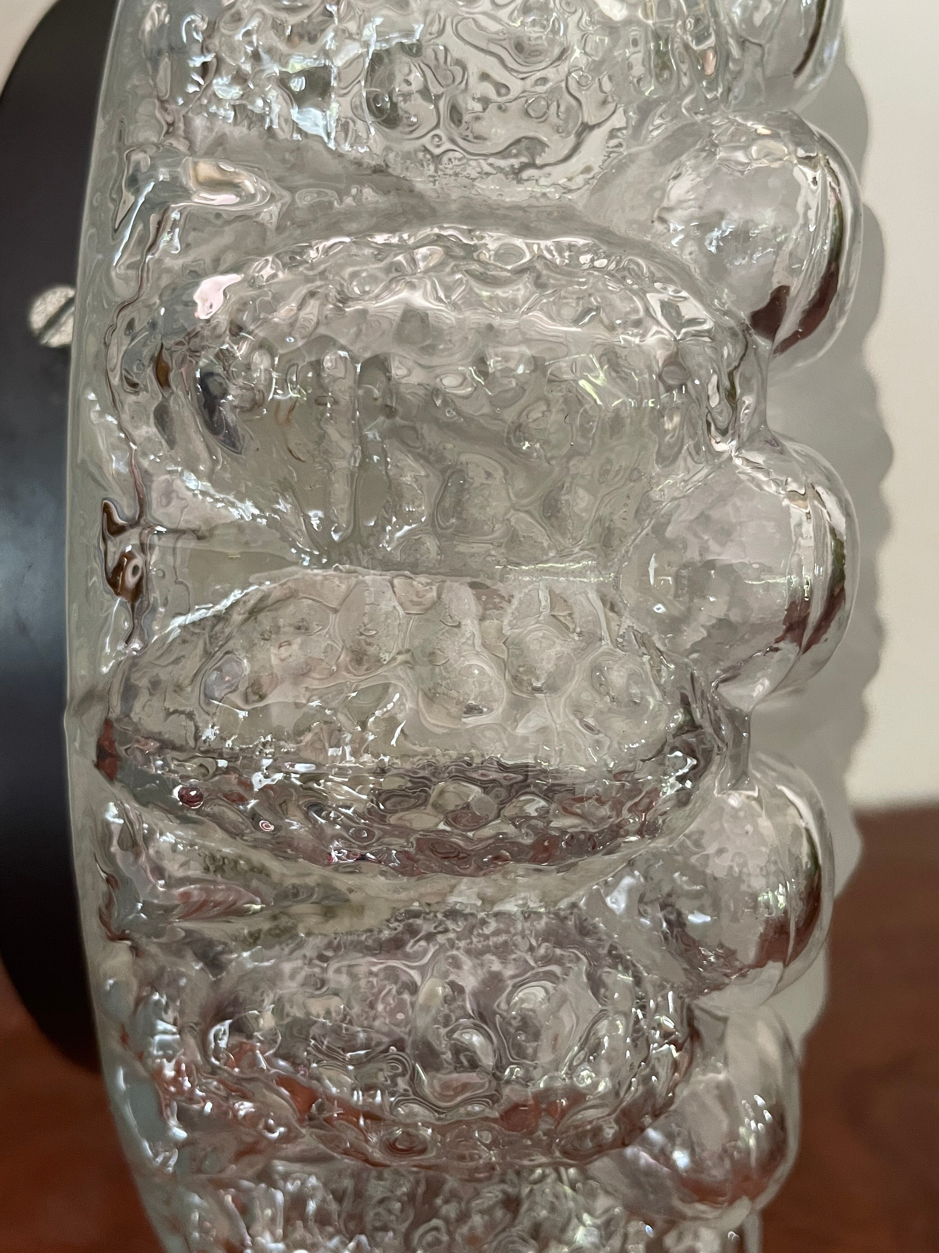 Ceiling lamp applied in molded glass 25cm