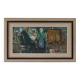 Huile sur toile suédoise originale – « Deux personnages à une table »