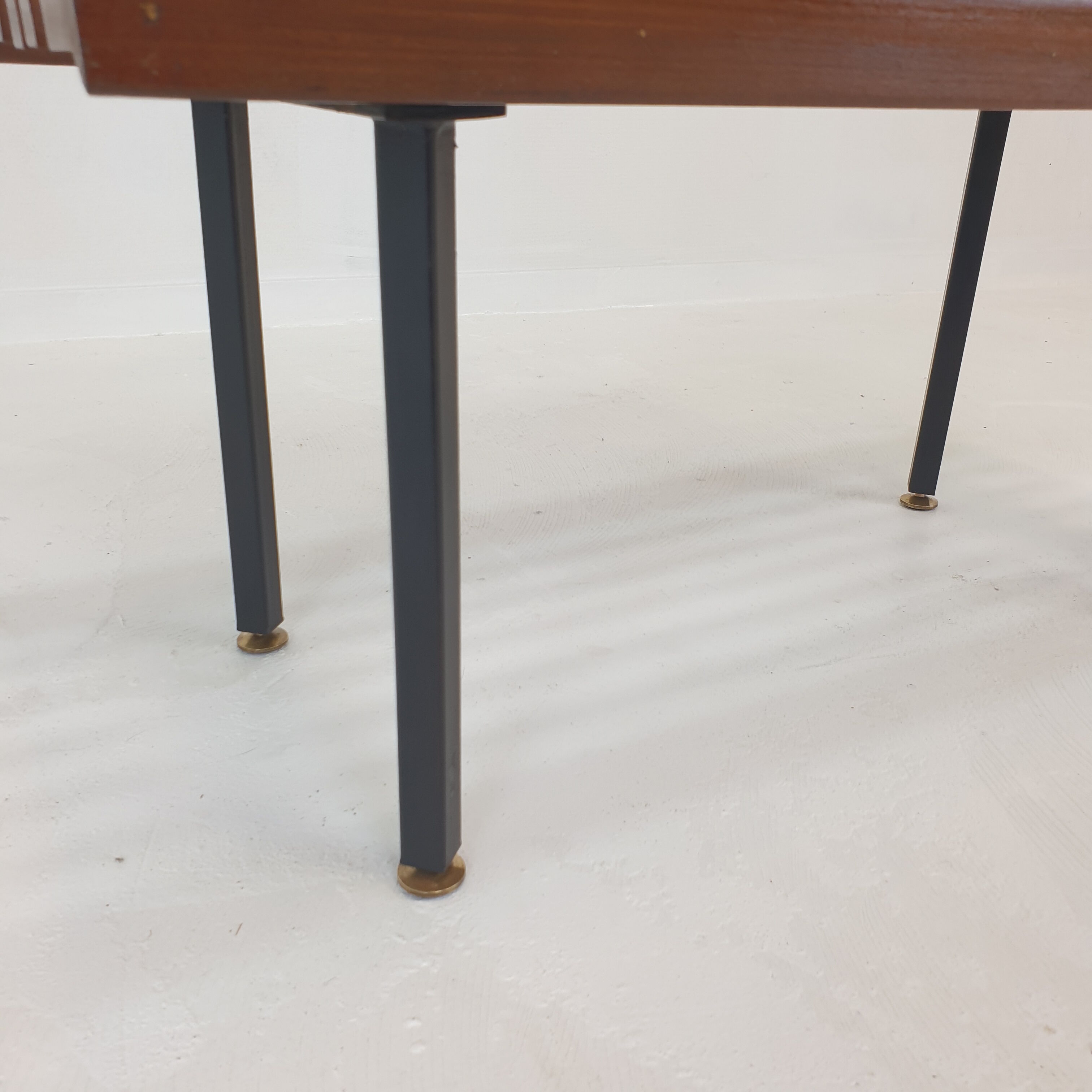 Bench in Teak with Brass Feet, Italy, 1950s