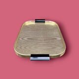 Plateau moderniste en aluminium anodisé doré – Perfect