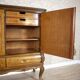 Cabinet de salon en noyer marqueté, années 1950