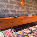 Scandinavian low sideboard in teak, 1960s/70s