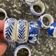 Set of 12 napkin rings in porcelain
