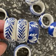 Lot de 12 ronds de serviette en porcelaine