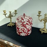 Chinese pot-cover - red - Chinese decoration of plants and flowers - China