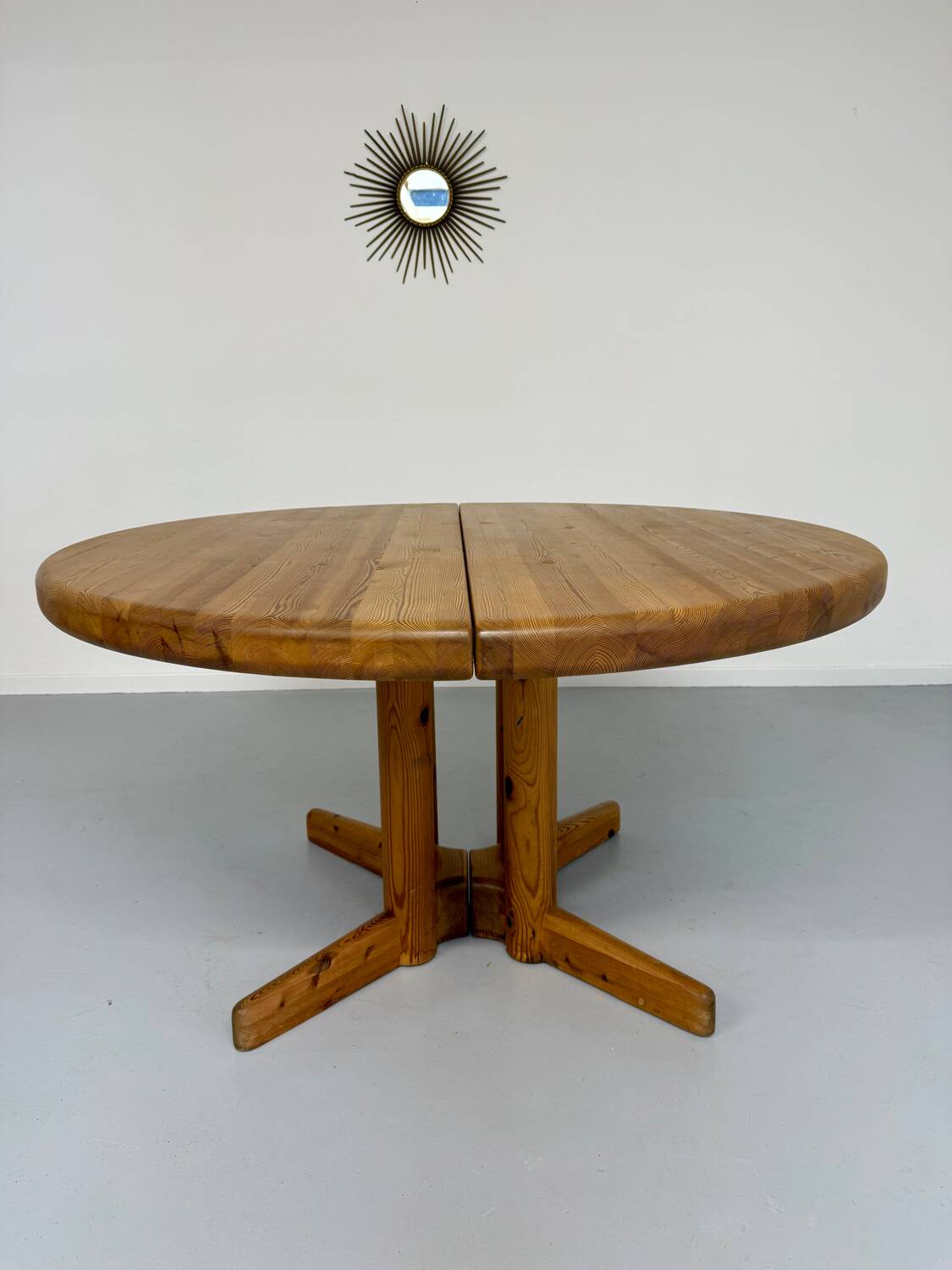 Antique solid pine table, Scandinavian design Rainer Daumiller, 70s