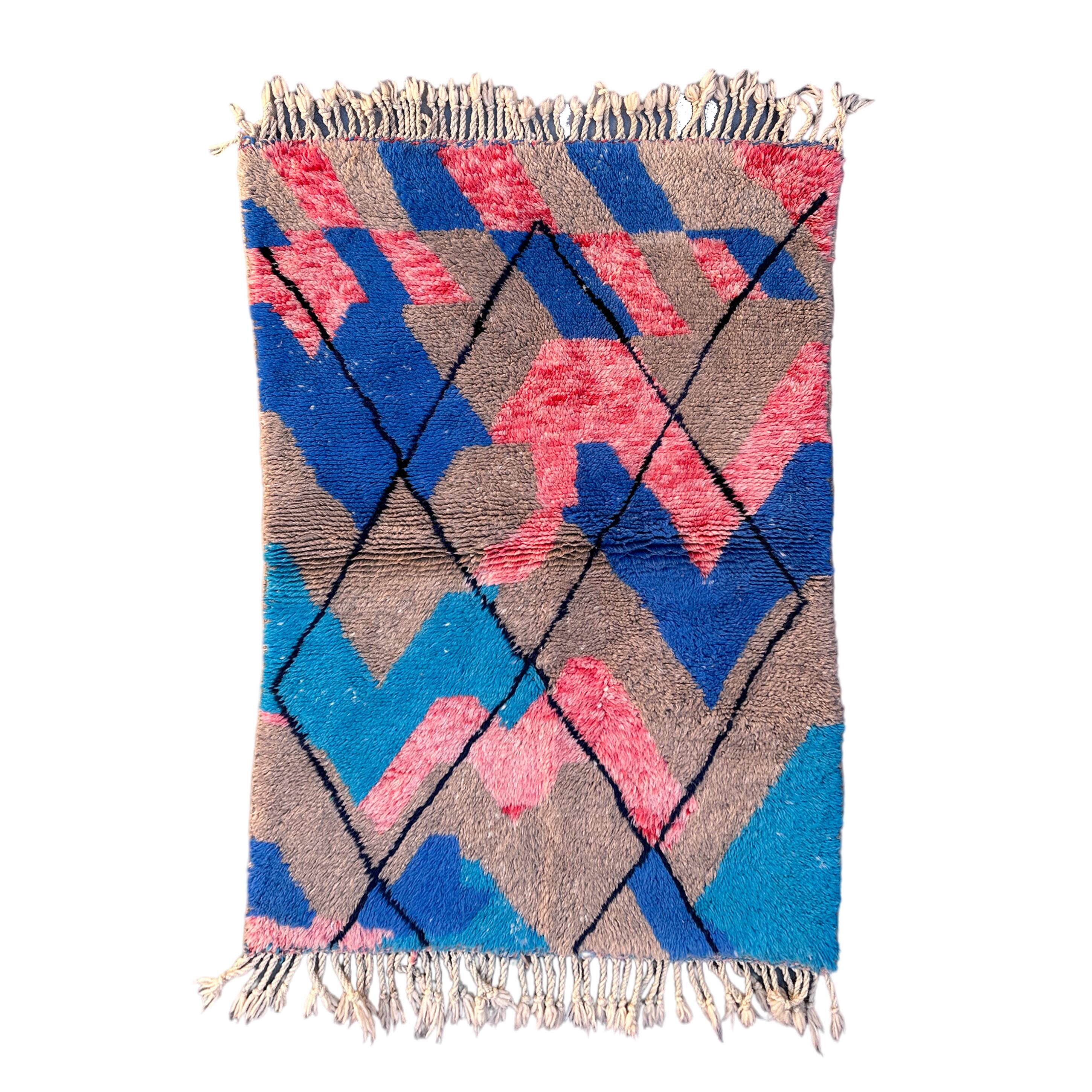 Colorful Beni M'Rirt Berber rug - 150 x 106 cm