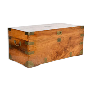 Coffre d’officier en bois à