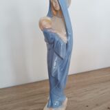 Statue vierge Faience Desvres Fourmaintraux H 28 cm