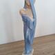 Virgin statue Faience Desvres Fourmaintraux H 28 cm