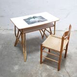 Vintage rattan desk