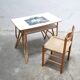 Bureau vintage en rotin