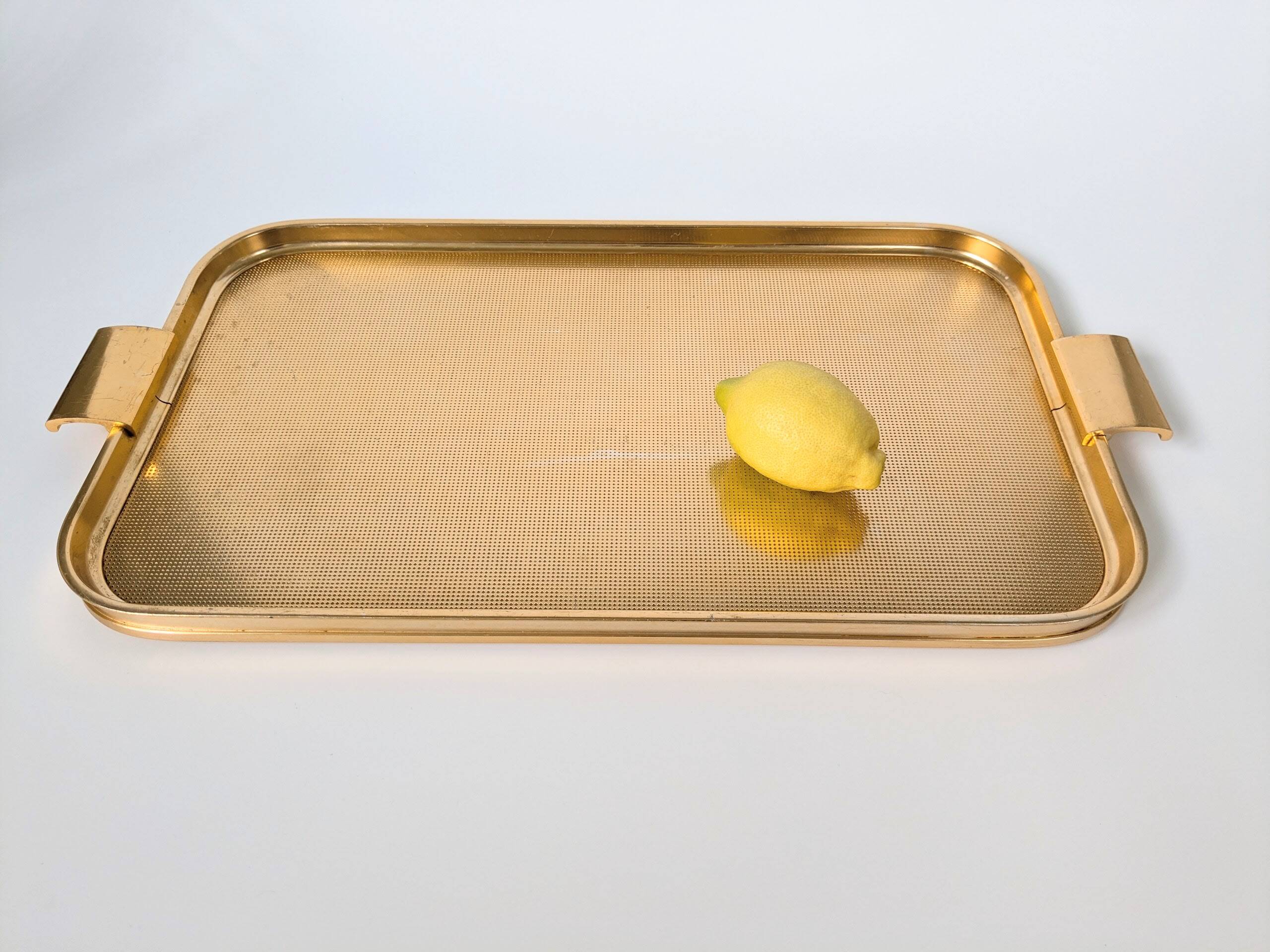 60s Cocktail Trays | Set of 2 | Gold Metal