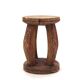 African stool with scarified wooden decoration, 1980s