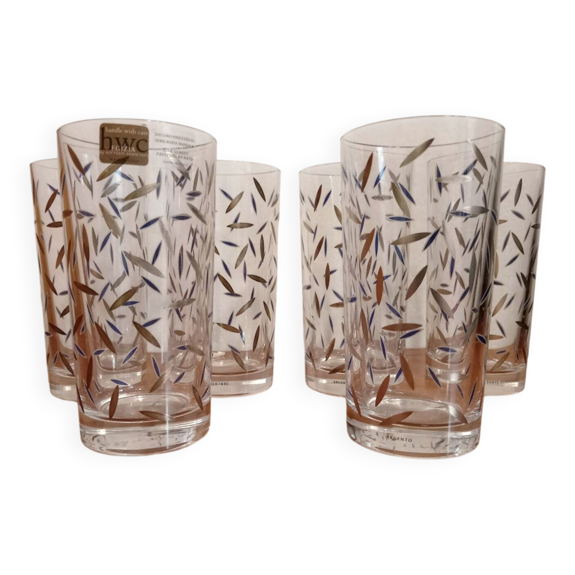 Little Breeze glasses by Nanae Umeda for Egizia, 1997, set of 6
