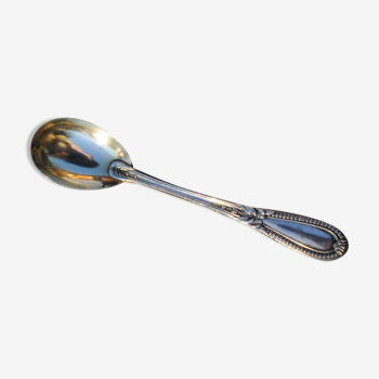 Egg spoon in solid silver and vermeil