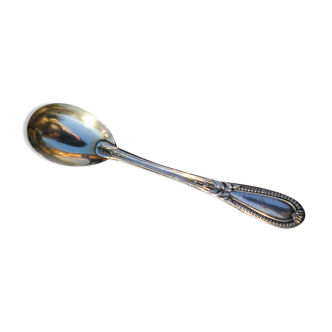 Egg spoon in solid silver and vermeil
