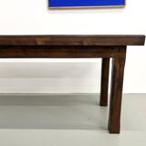 Small 1950s farmhouse table in blond walnut