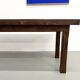 Small 1950s farmhouse table in blond walnut