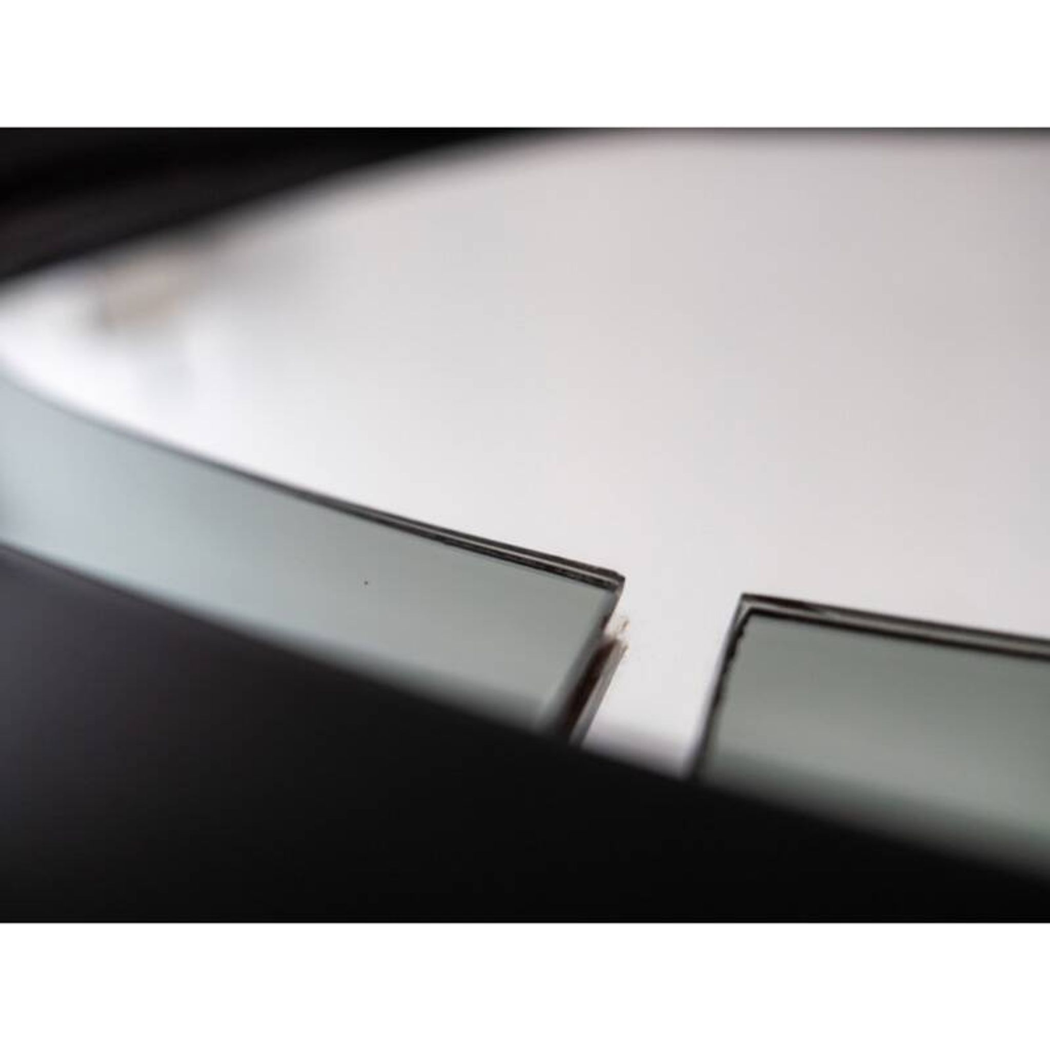 Round smoked glass wall mirror, Italy 1970s
