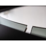 Round smoked glass wall mirror, Italy 1970s