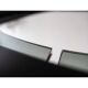 Round smoked glass wall mirror, Italy 1970s