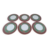 Lot de 12 assiettes (6 plates et 6 à dessert) en porcelaine Modèle British Style décor écossais