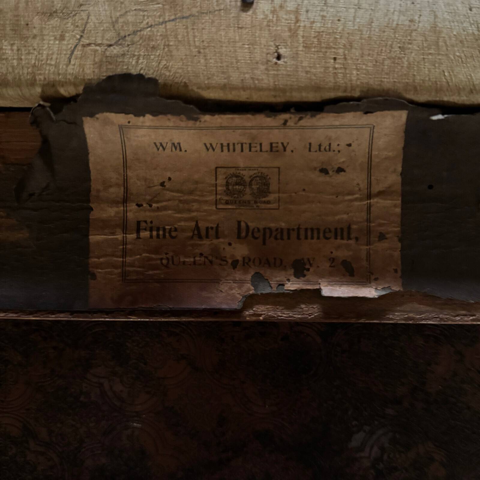 Oil on canvas portrait of a man wearing glasses and a mustache, early 20th century