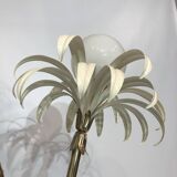 Two branch palm tree floor lamp 1970s italian hollywood regency brass