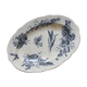 Oval ironstone dish with wheat and butterfly decoration, early 20th century