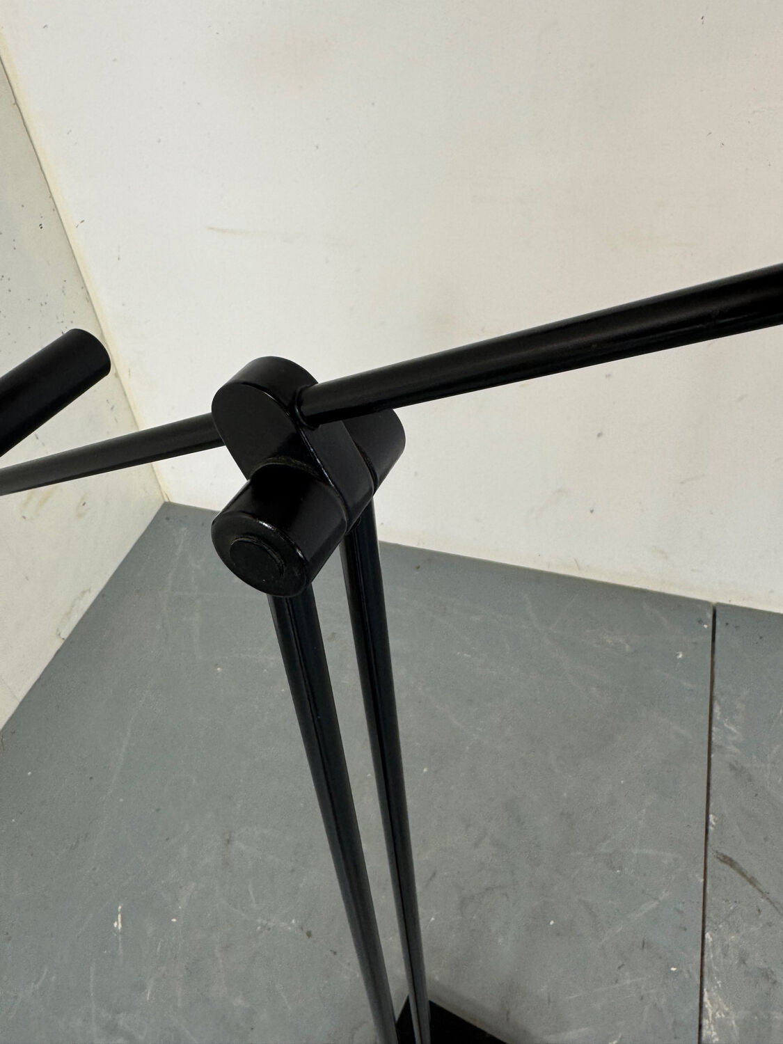 Iconic Black Samurai Floor Lamp by Shigeaki Asahari for Stilnovo, 1980