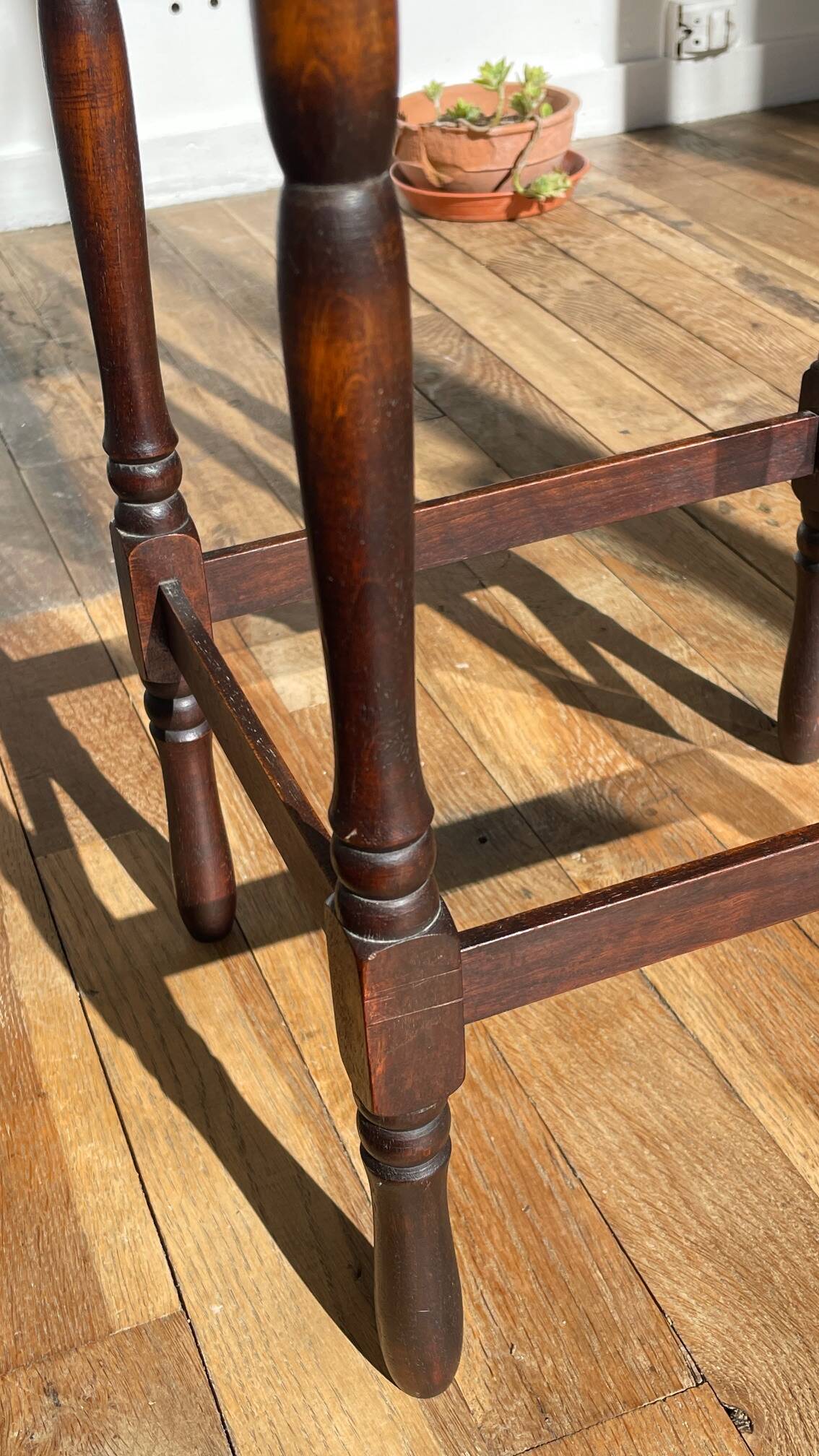Turned Wood Style Bedside Table