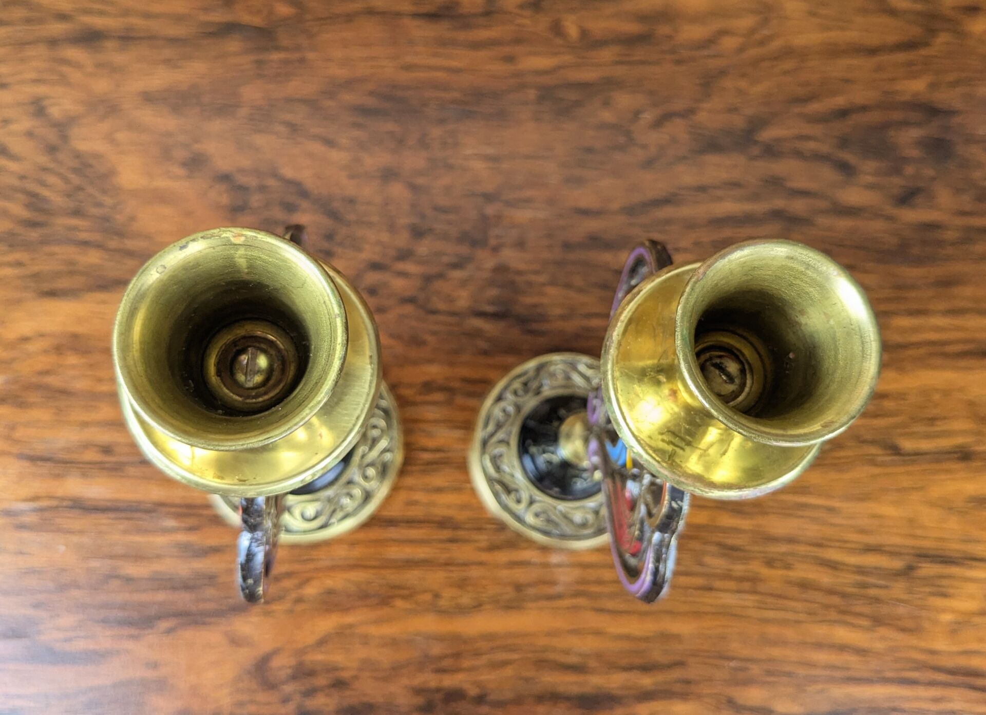 Bougeoirs mid century Abada M 514 laiton Made in Israël