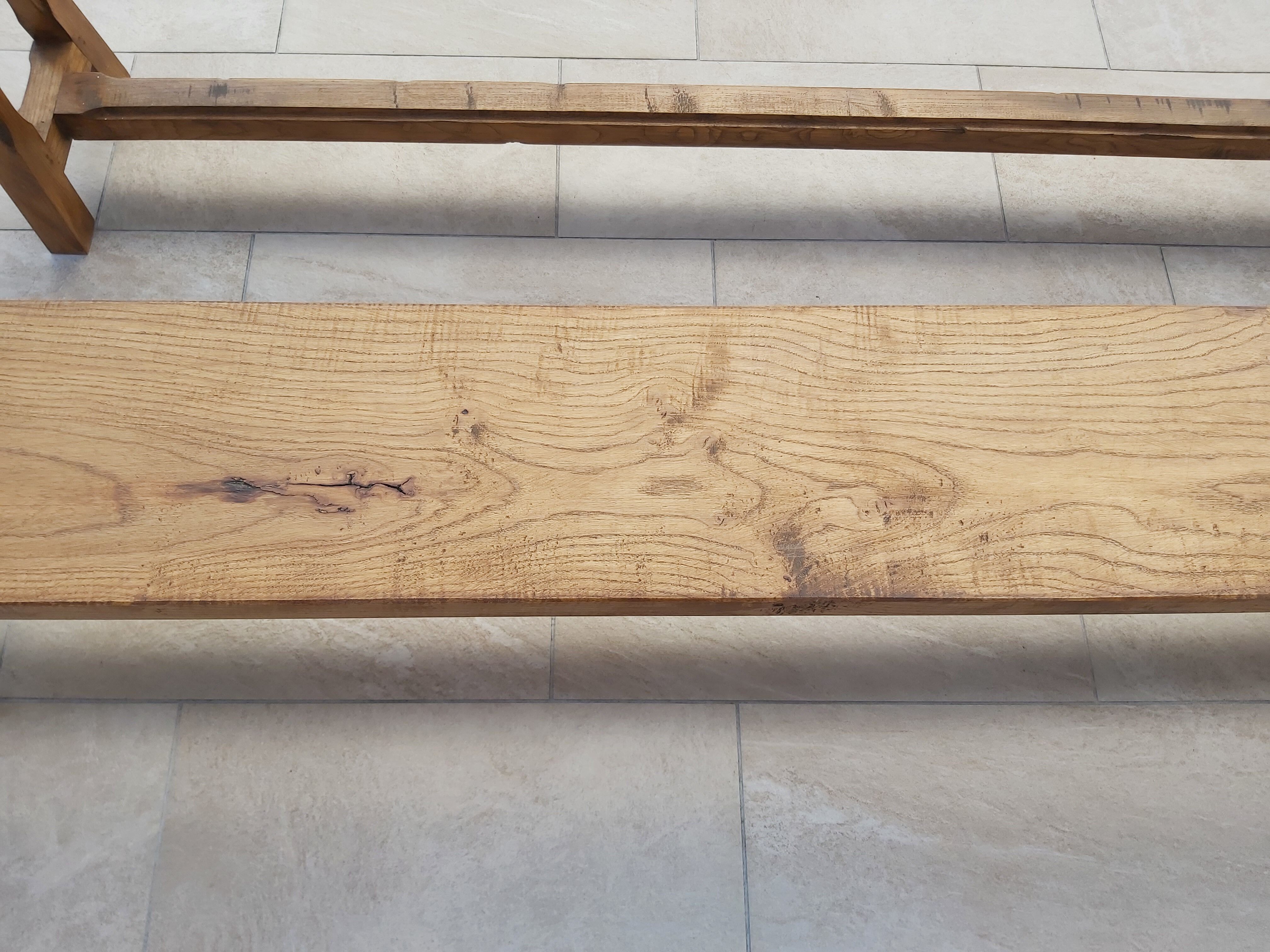 Paire de bancs de ferme 2m50