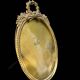 old photo frame, to stand, brass medallion, Louis XVI style, classic chic