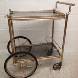 Vintage wheeled service in gilded metal