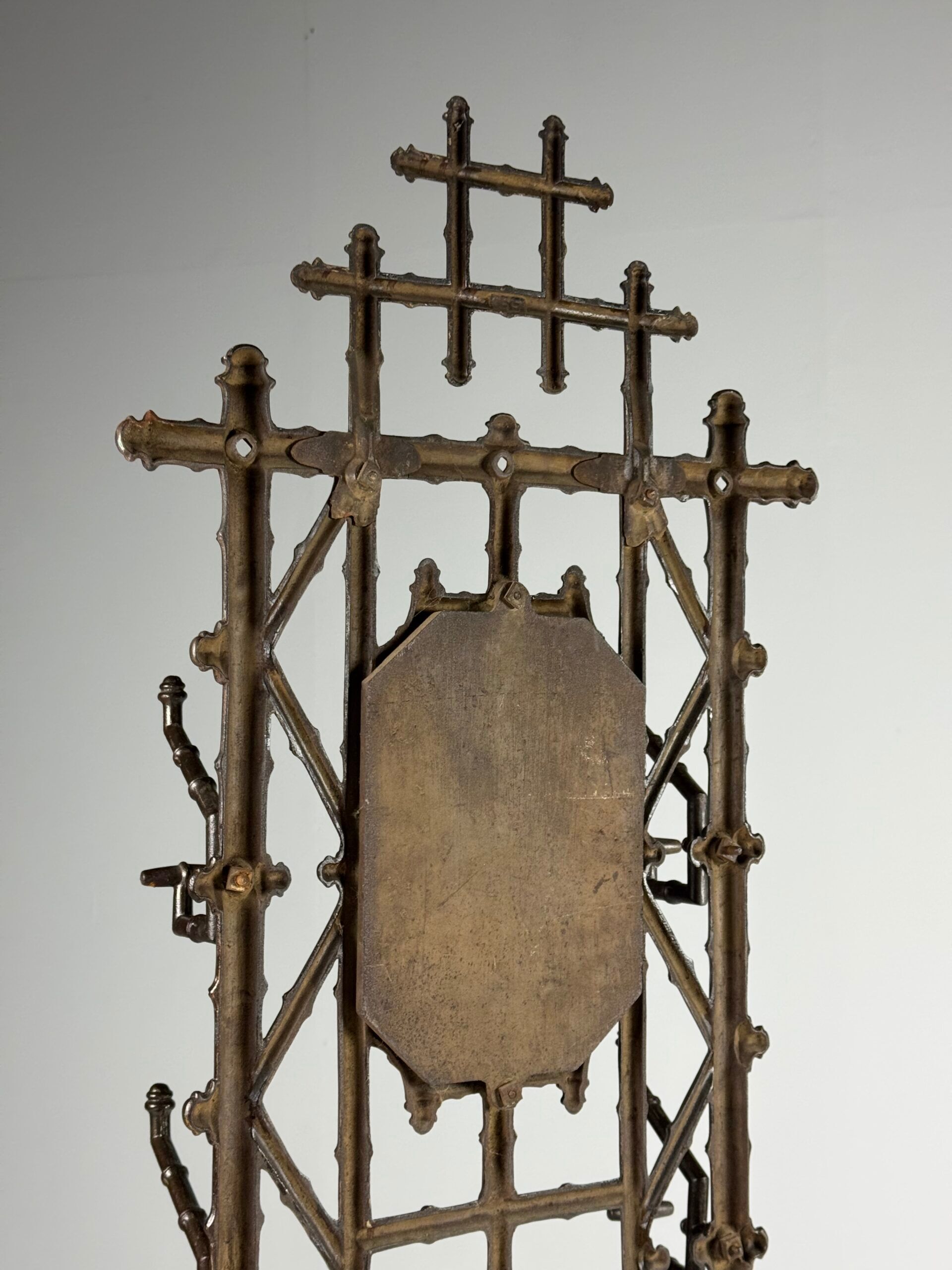 Faux bamboo coat rack cast iron ca. 1890