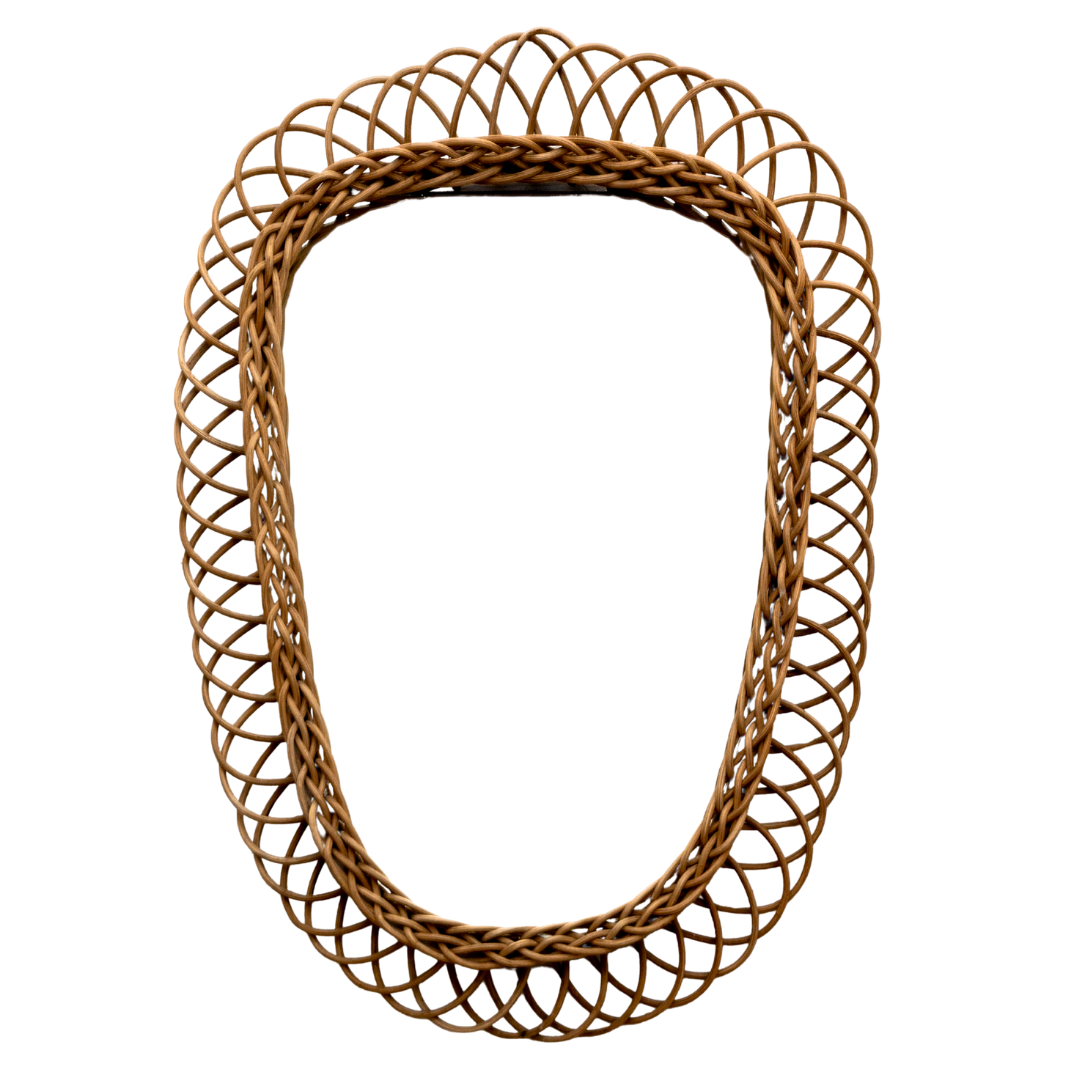 Vintage rattan mirror