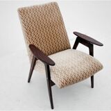 A pair of beige vintage armchairs, Jaroslav Šmídek for Jitona, Czechoslovakia, 1960s