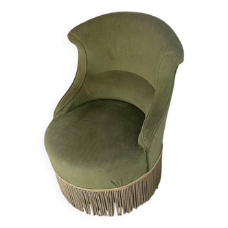 Fauteuil crapaud en velours
