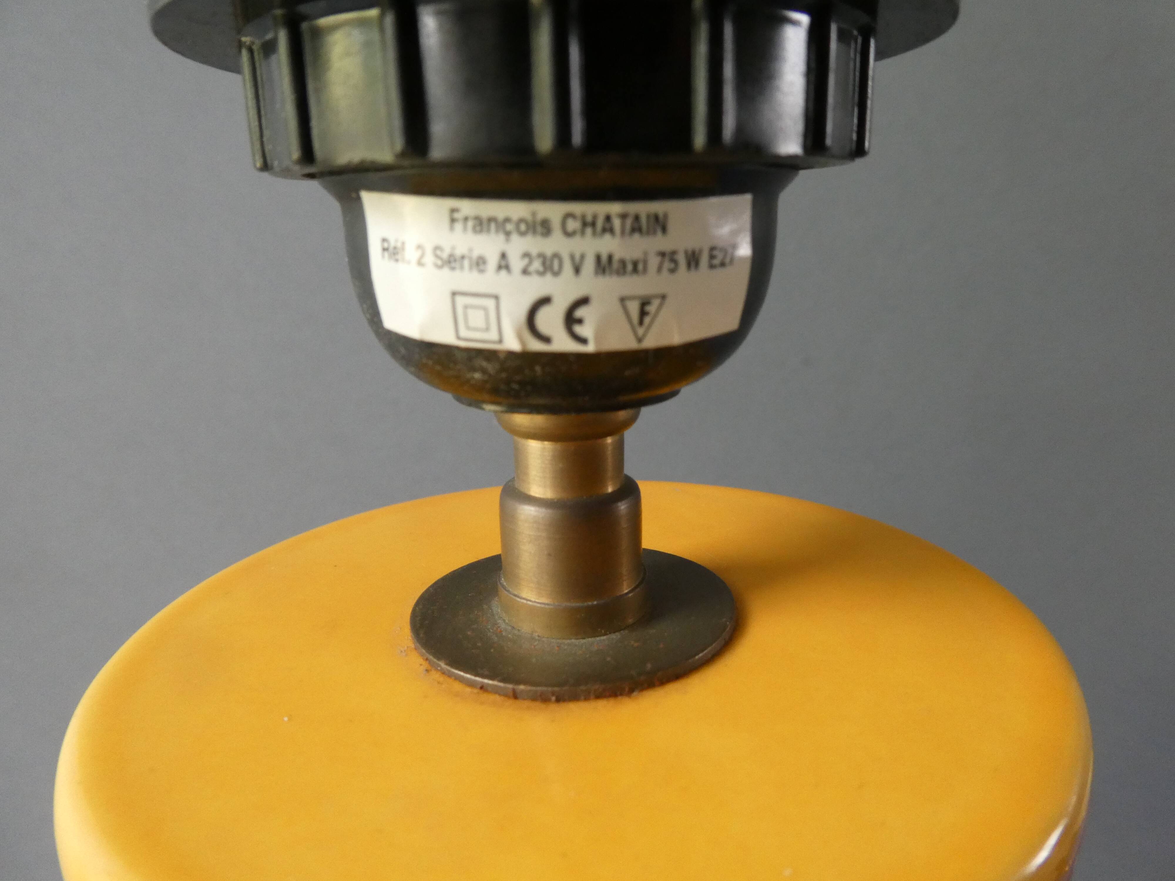 François Châtain ceramic lamp, 80