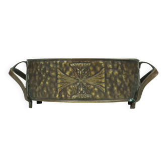 Antique Art Nouveau Brass Jardinière Planter