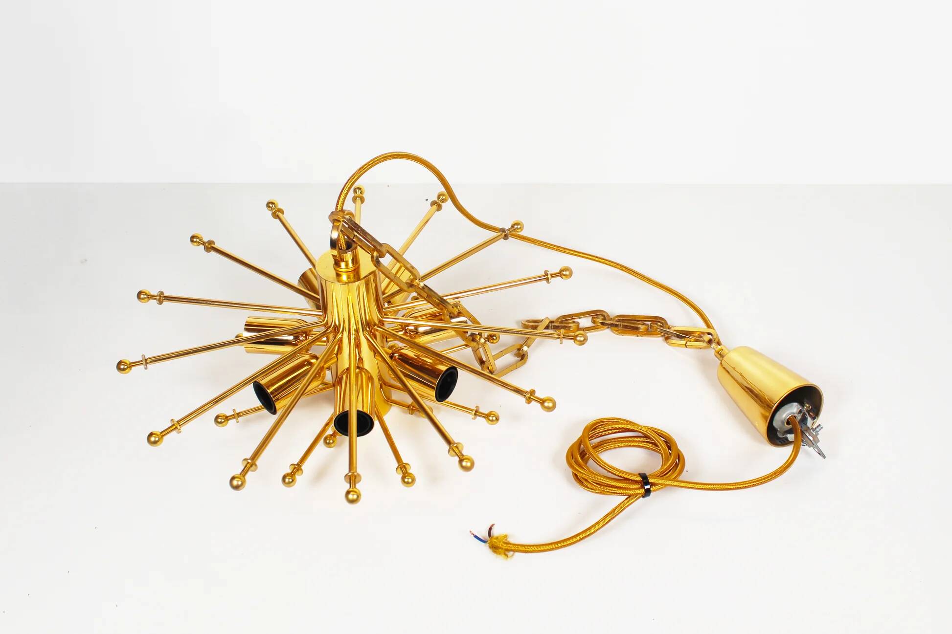 Murano glass and brass 'Palazzo' chandelier by Kalmar